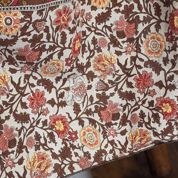 VINTAGE 70’s PAISLEY FLORAL GYPSY PEASANT BOHO SKIRT Size M - Picture 5 of 5